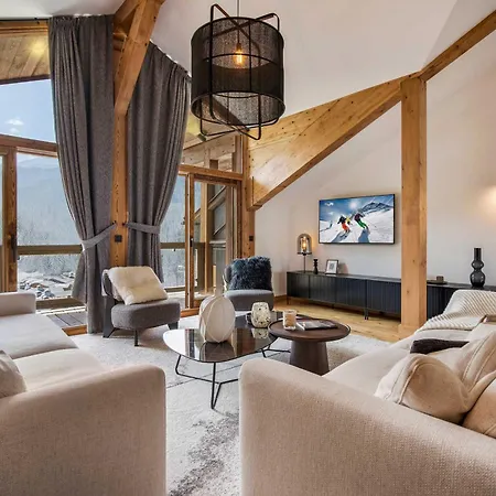 Luxury Penthouse - Panoramic Views, Walkway Balcony, Private Floor Apartment Courchevel