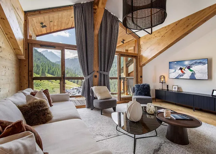 Luxury Penthouse - Panoramic Views, Walkway Balcony, Private Floor Lejlighed Courchevel
